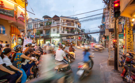 Trafic, Foule, Scooter, Hanoi, Viêtnam