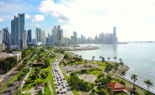Vue aérienne de Panamá City, Panamá