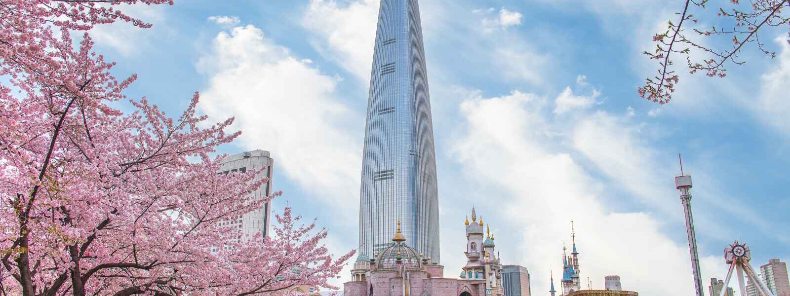 Lac Seokchon au printemps, Séoul, Corée du Sud
