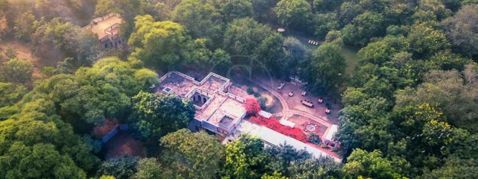 Chambal Safari Lodge, vue aérienne, Chambal, Inde