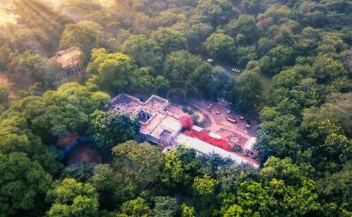 Chambal Safari Lodge, vue aérienne, Chambal, Inde